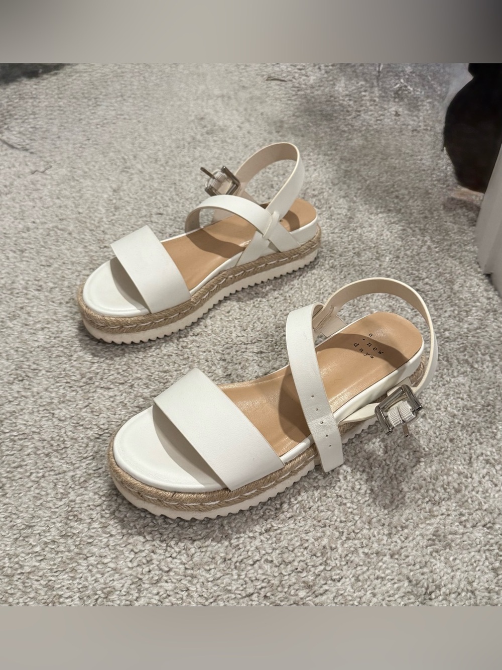 Madden Girl White Espadrille Platform Sandals